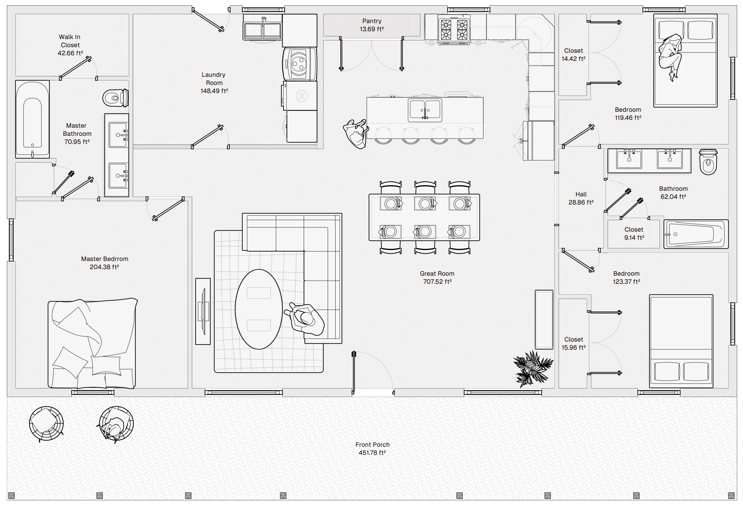Detailed Building Floor Plan 3